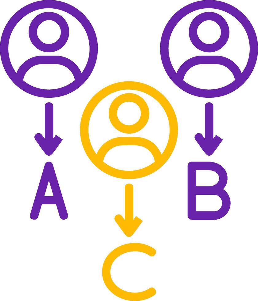 Customer Types Line Two Color vector