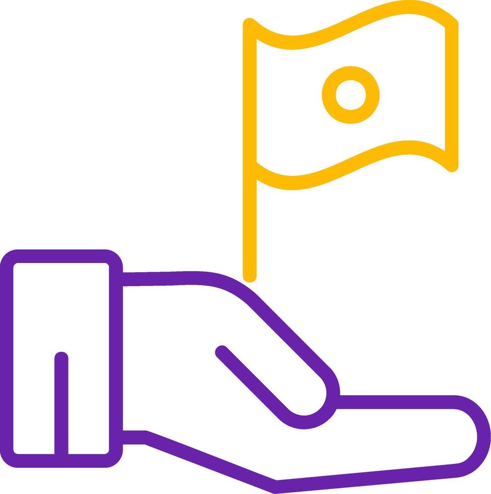 Independent Line Two Color vector