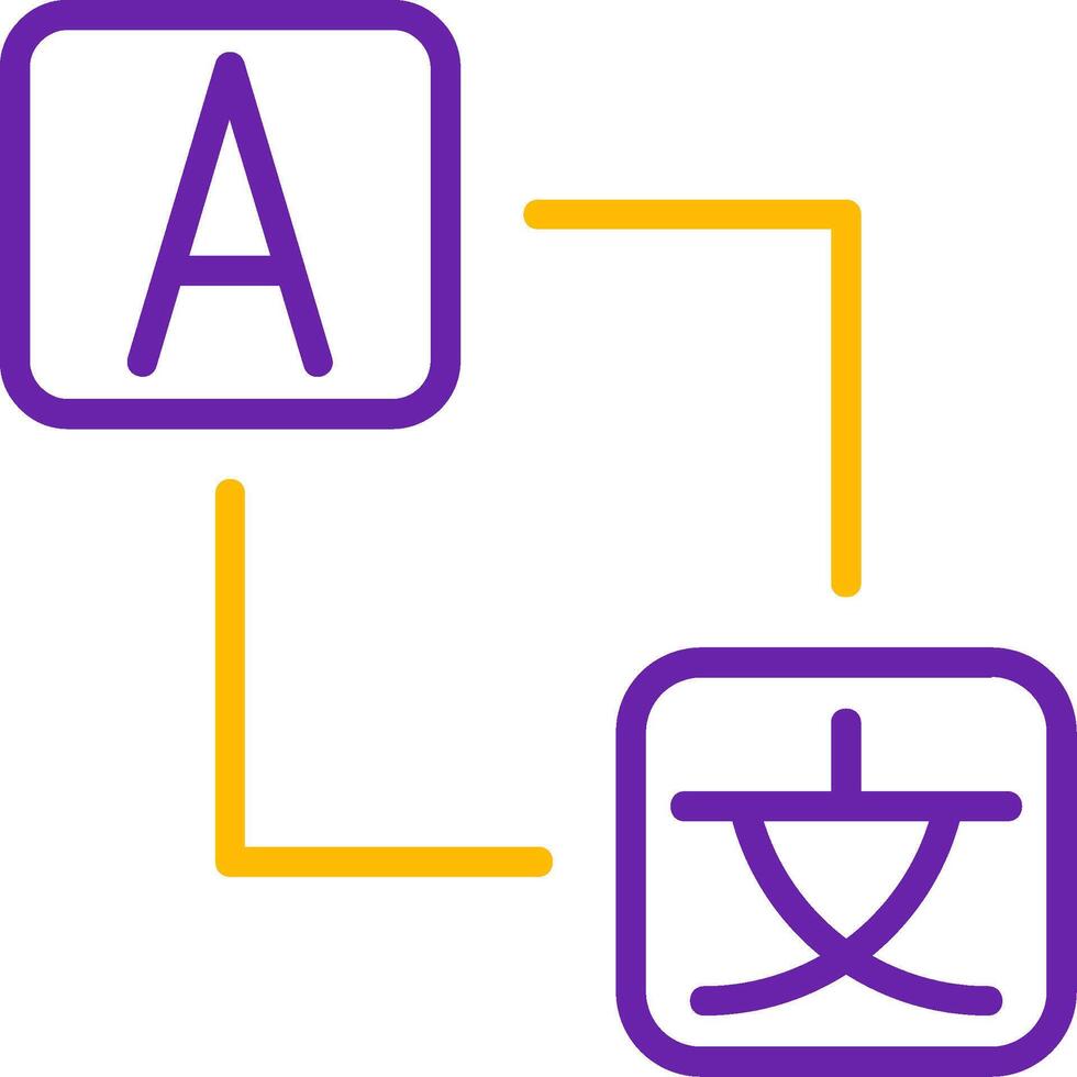 Language Barrier Line Two Color vector