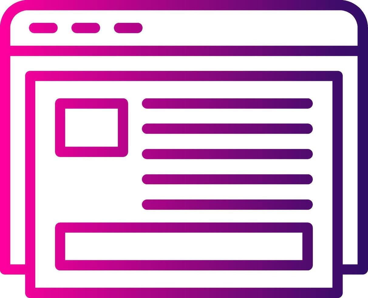 Blogging Line Gradient Icon vector