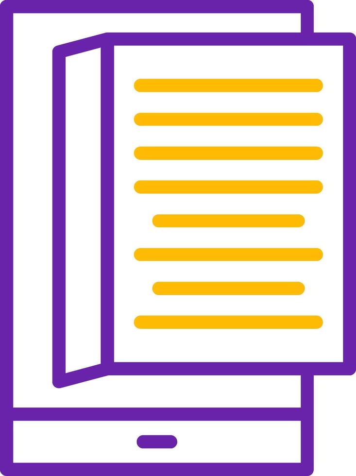 Ebook Line Two Color vector