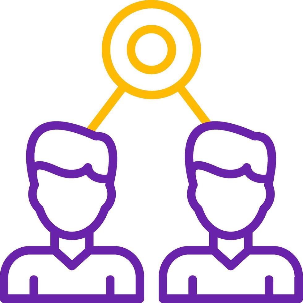 Lookalike Audiences Line Two Color vector