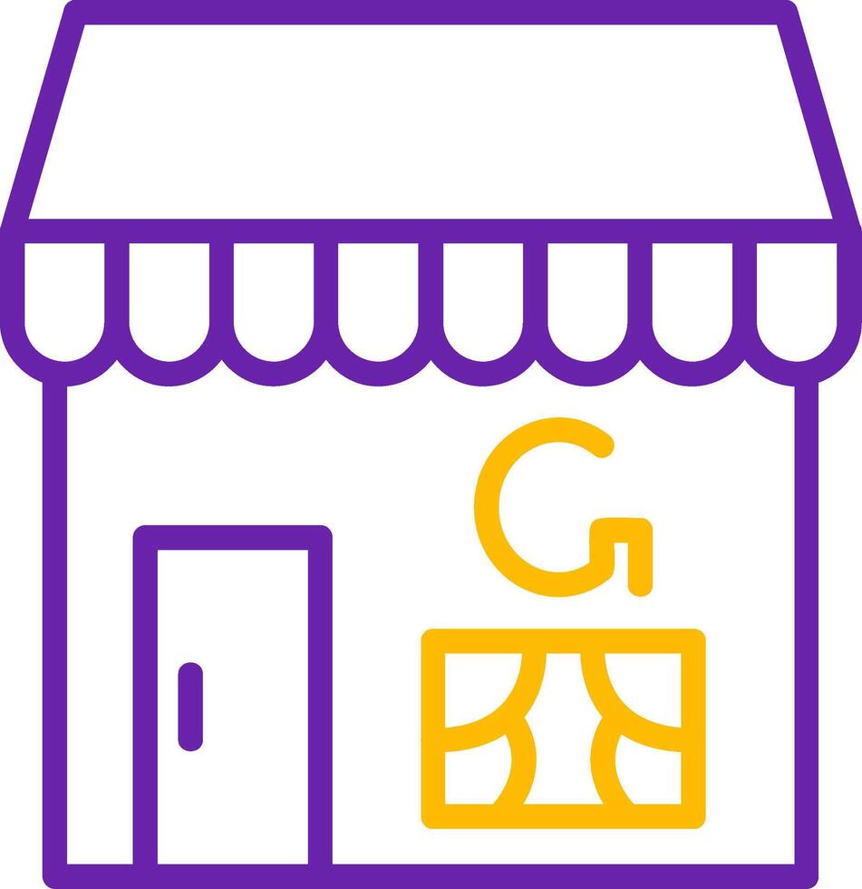 Google My Business Line Two Color vector