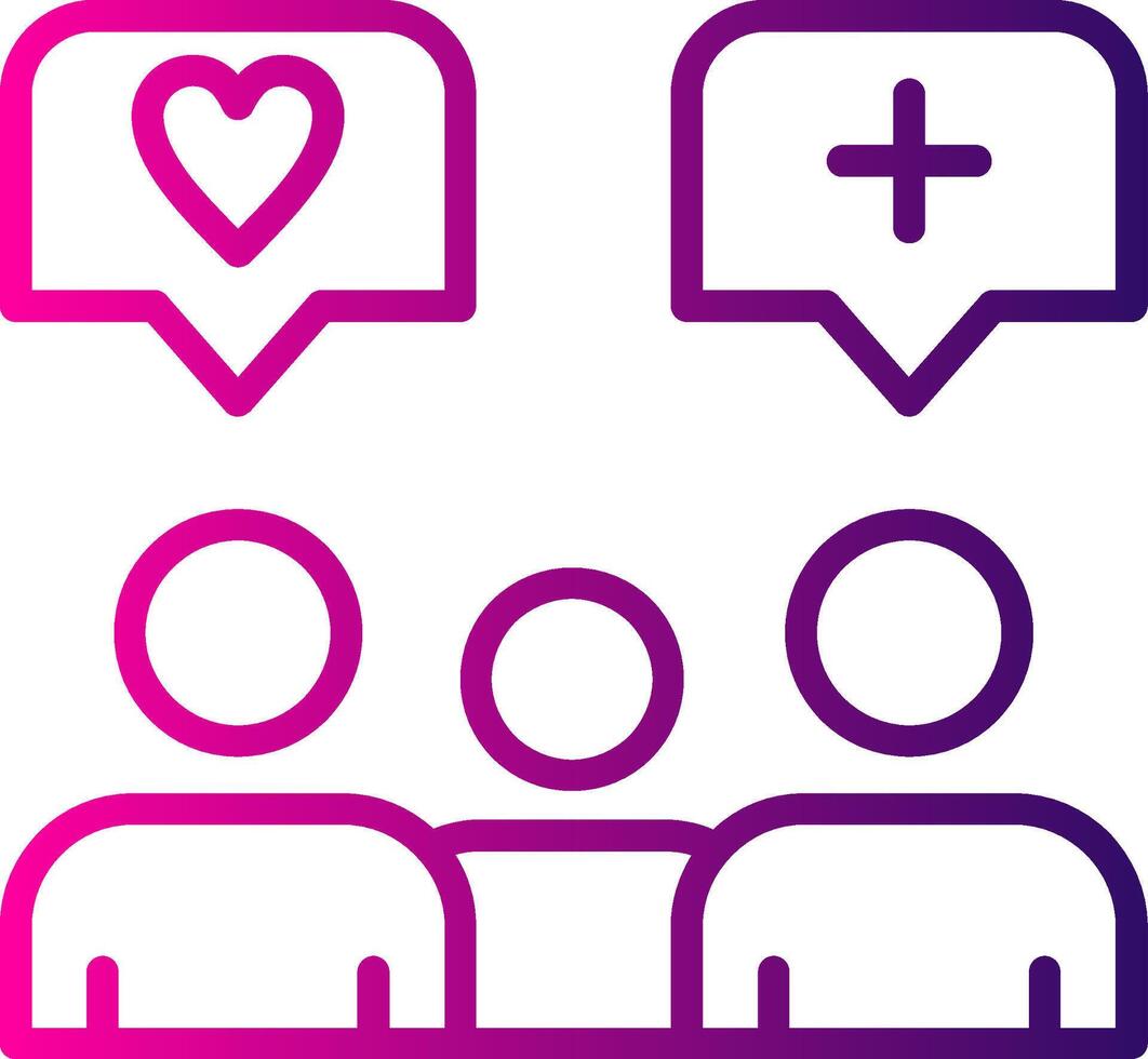 Brand Engagement Line Gradient Icon vector