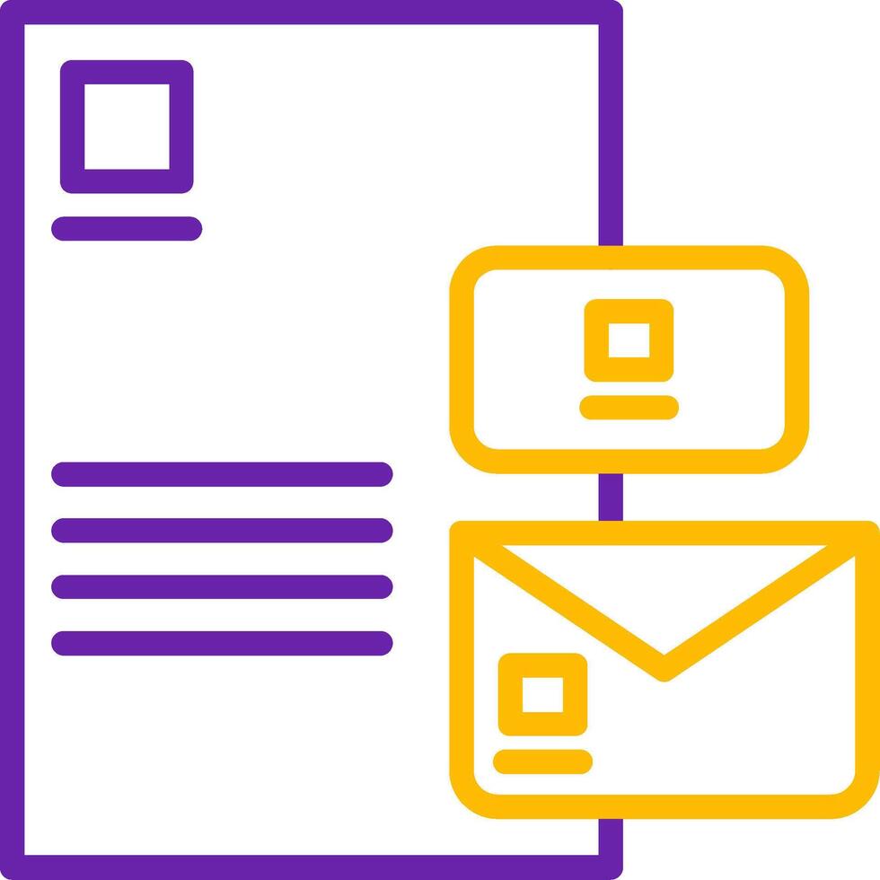 Branding Line Two Color vector