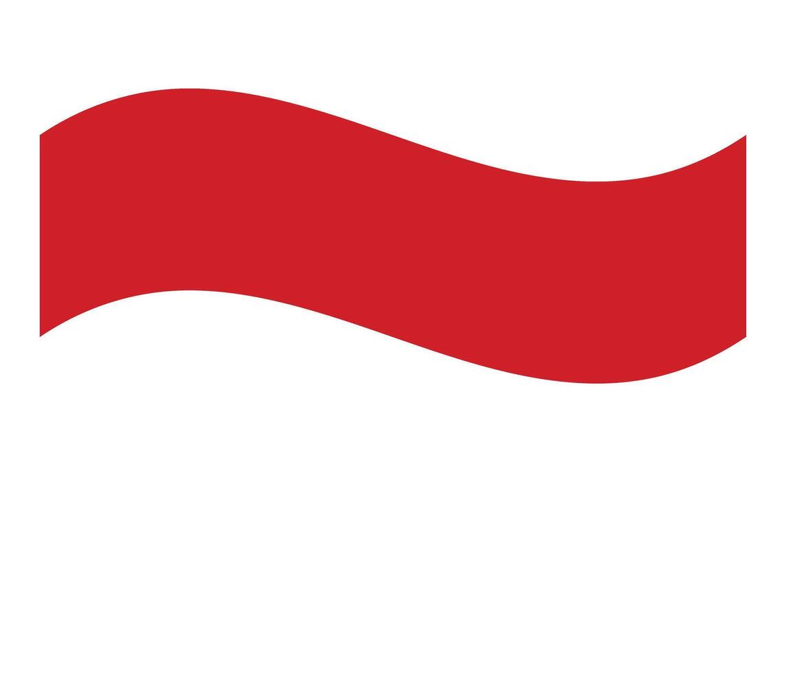 Waving flag of Monaco isolated on white. vector