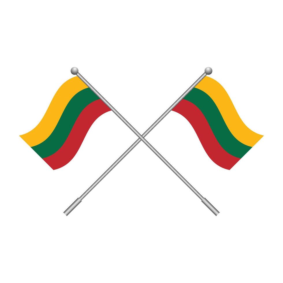 Flag of Lithuania. Isolated on white illustration vector