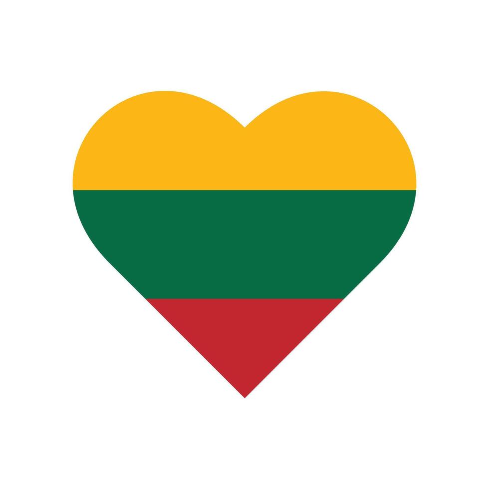 Love flag of Lithuania. illustration vector