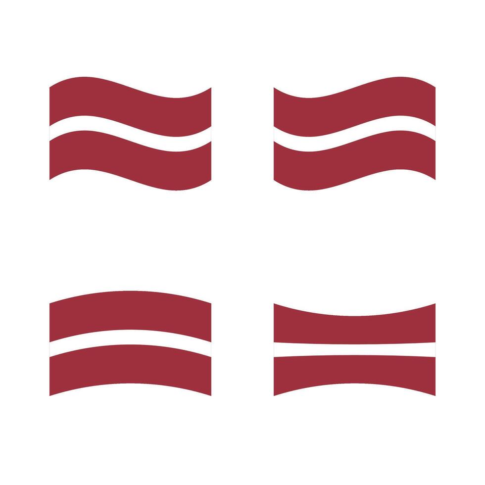 Set flag of Latvia isolated on white background. vector