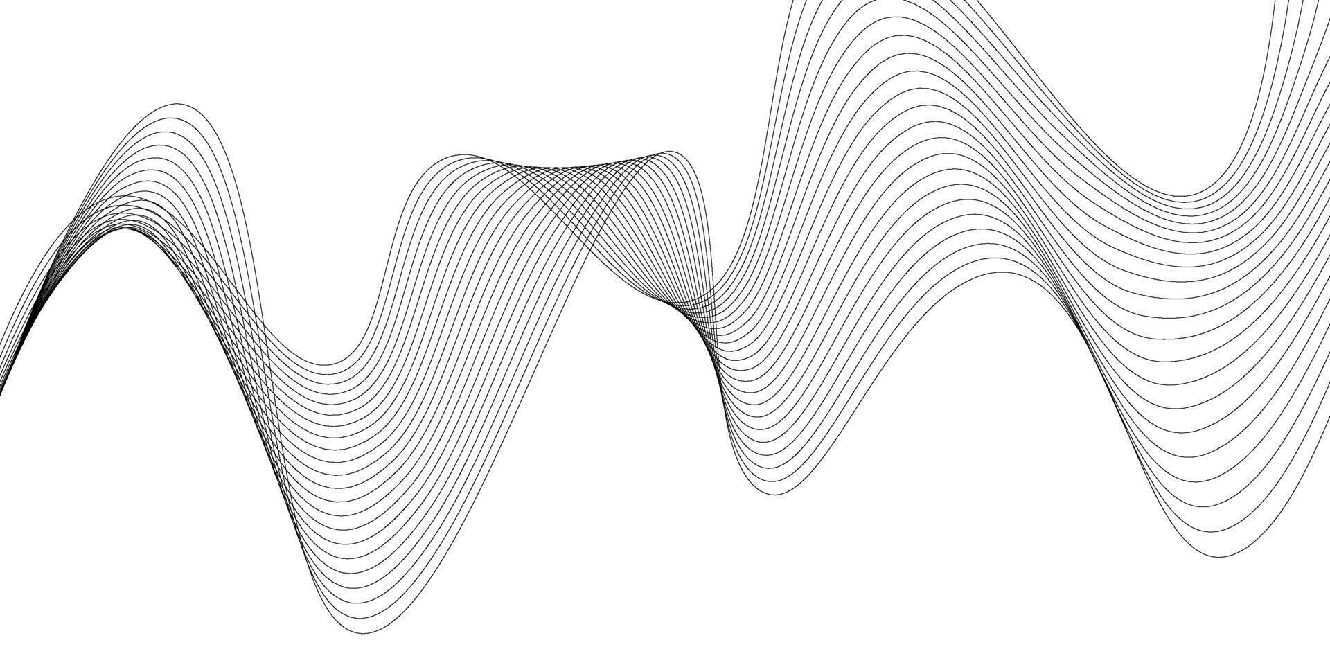 Abstract white background with black wavy lines. Abstract business concept. illustration. vector