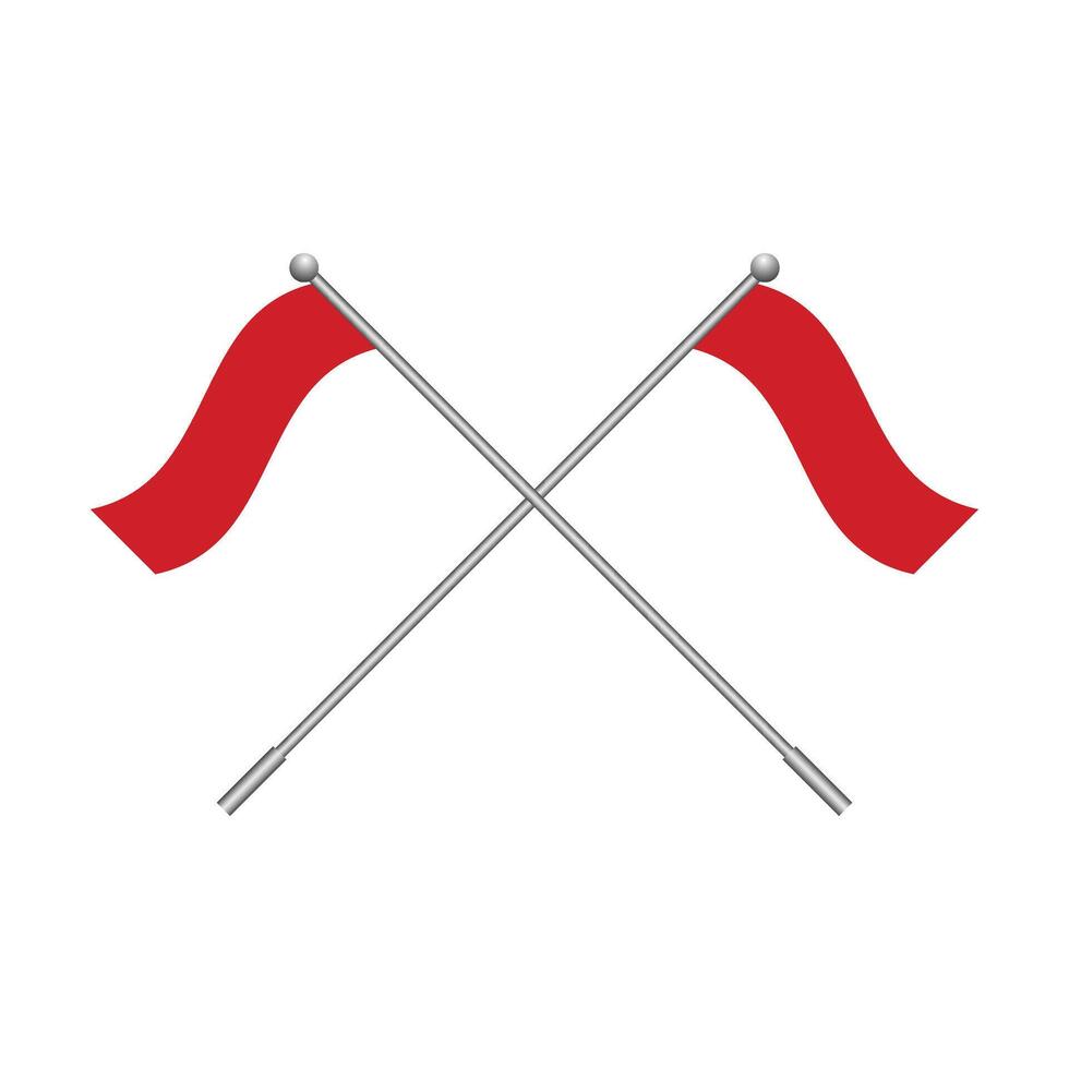 National Flag of Monaco. Clip art design illustration vector