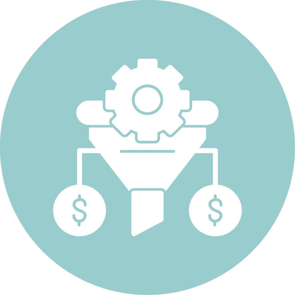 Conversion Rate Glyph Circle Icon vector