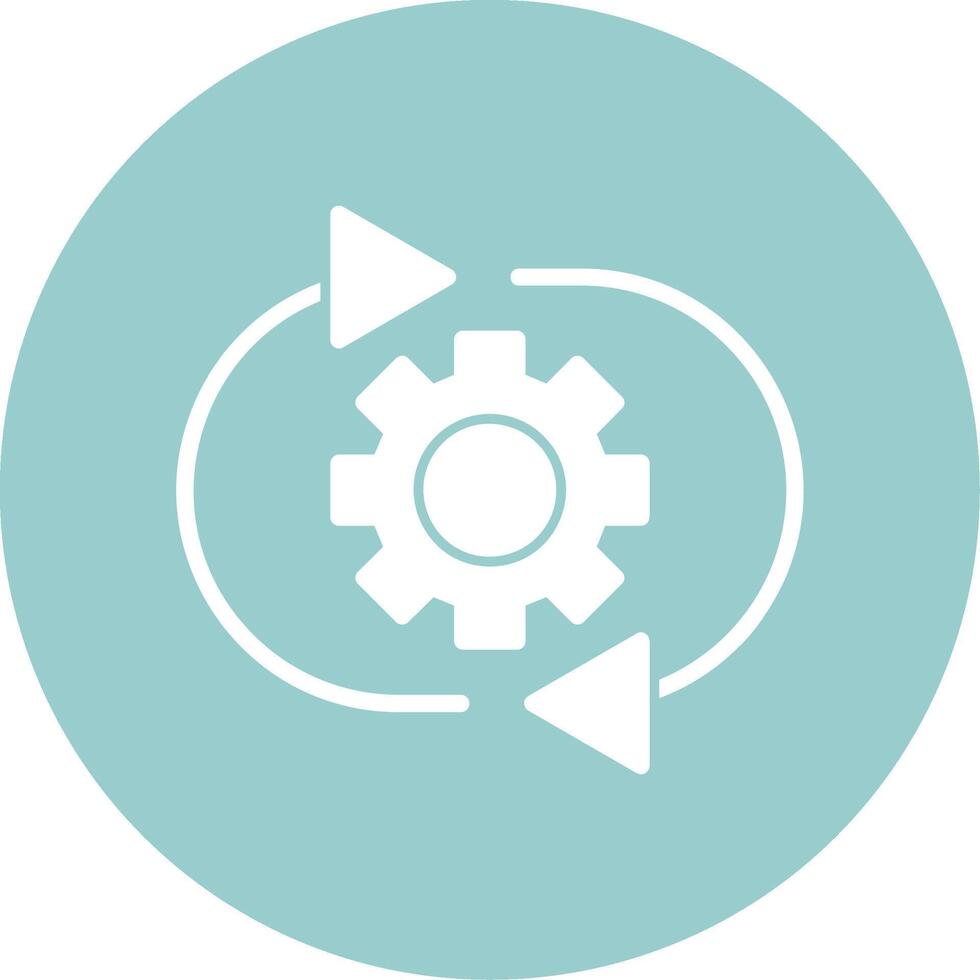 Optimization Glyph Circle Icon vector
