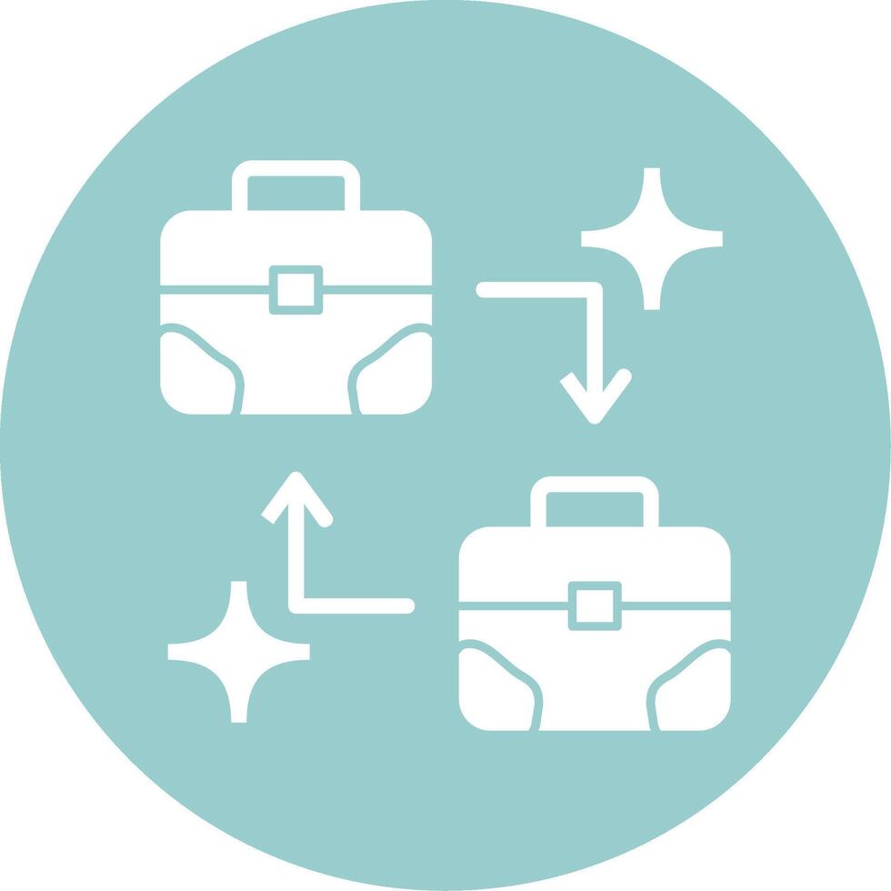 B2B Glyph Circle Icon vector
