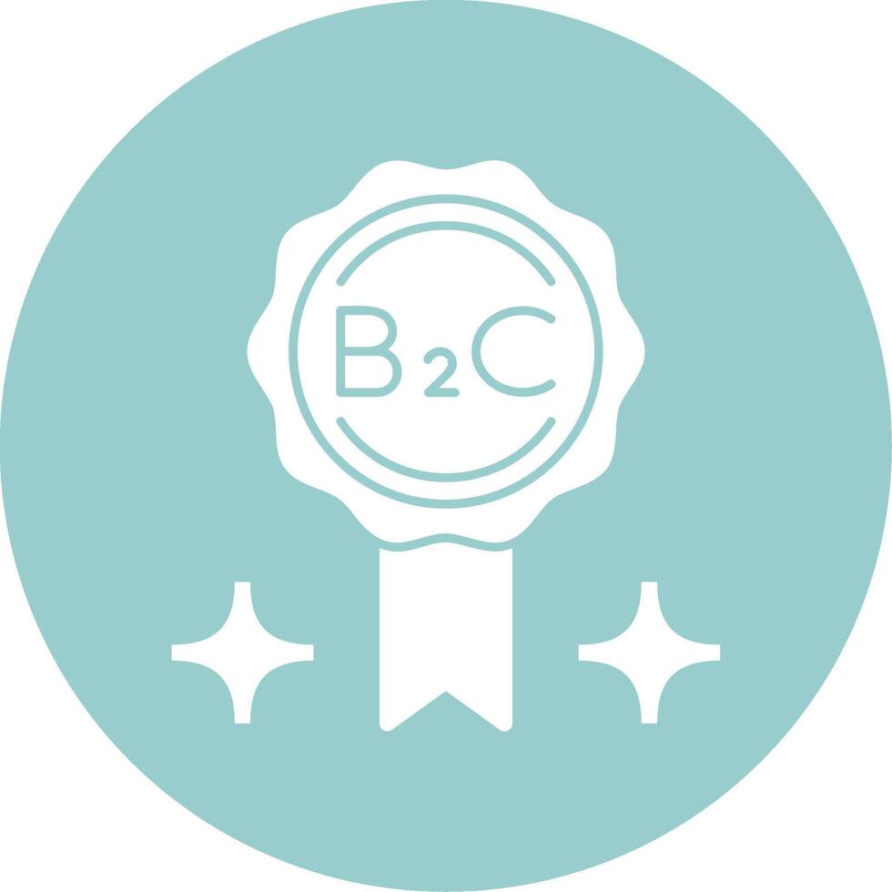 B2C Glyph Circle Icon vector