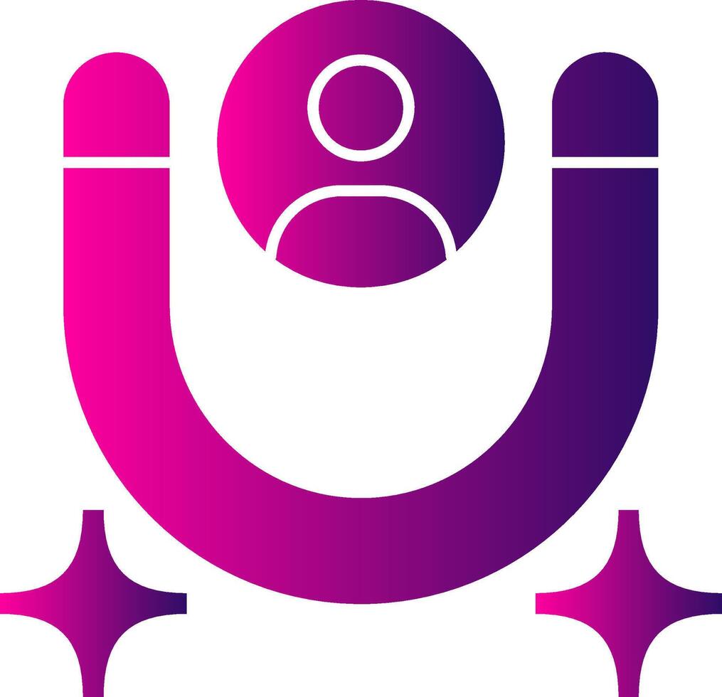 Lead Generation Glyph Gradient Icon vector