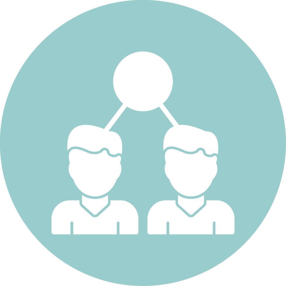 Lookalike Audiences Glyph Circle Icon vector