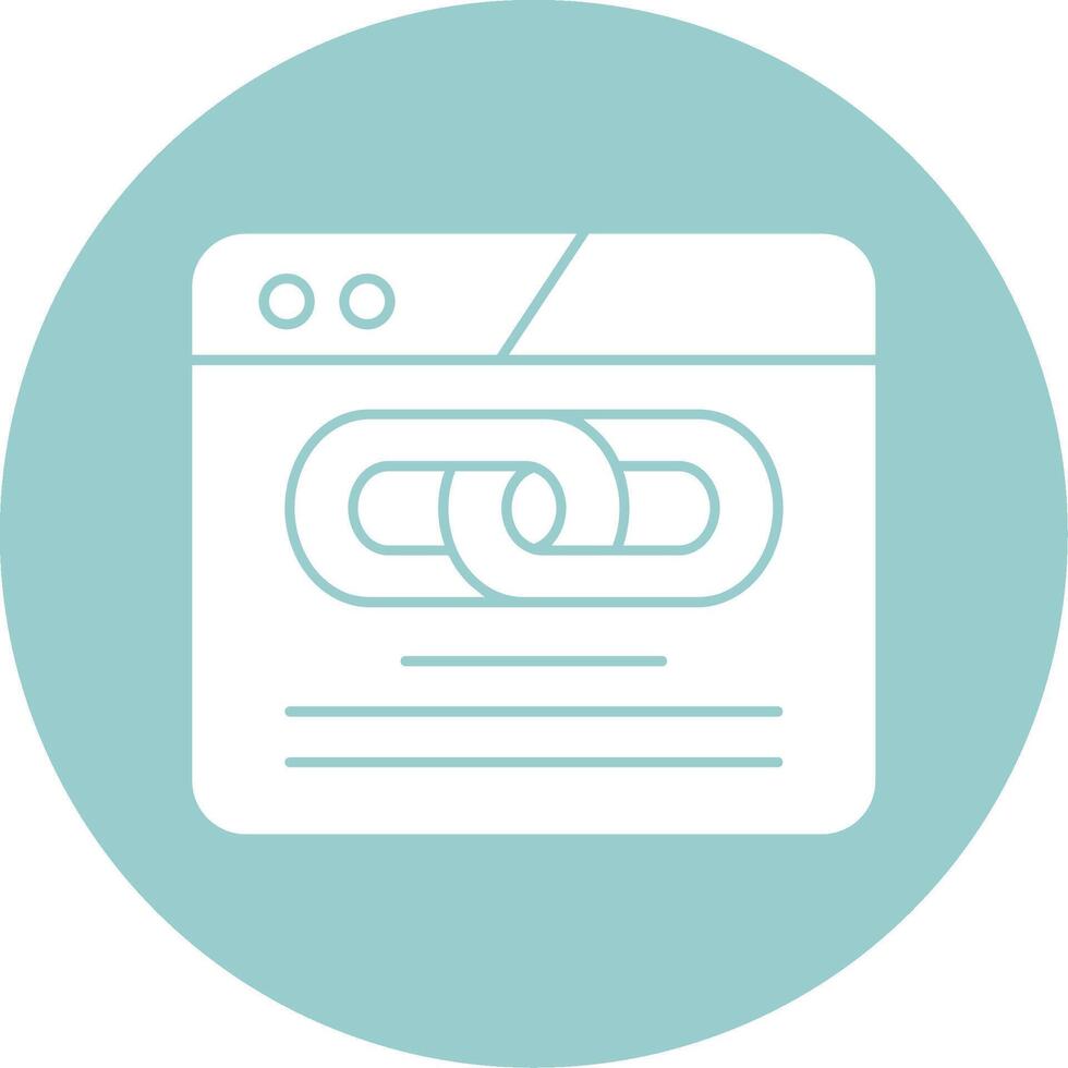Hyperlink Glyph Circle Icon vector