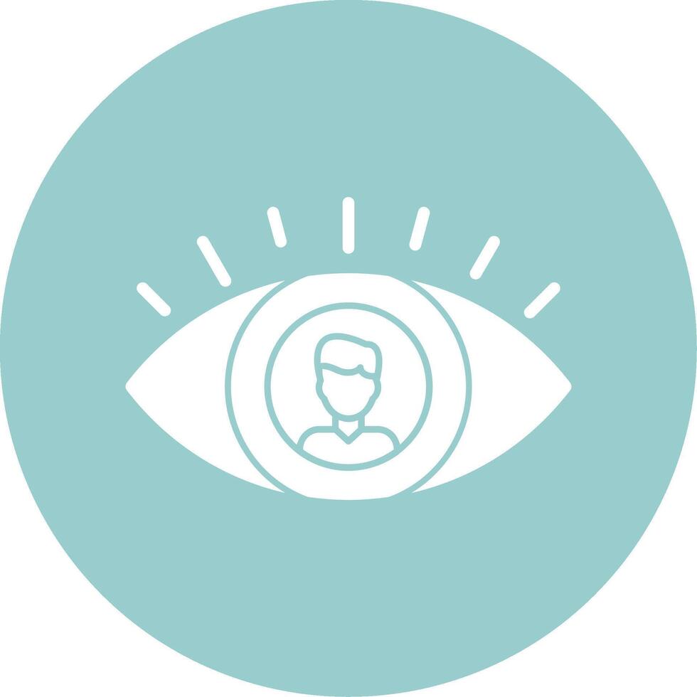 Impressions Glyph Circle Icon vector