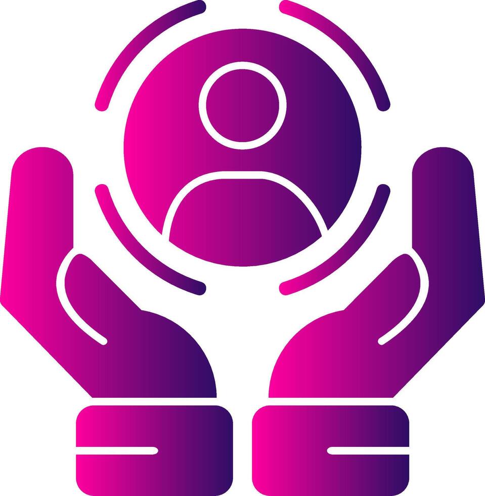 Customer Retention Glyph Gradient Icon vector
