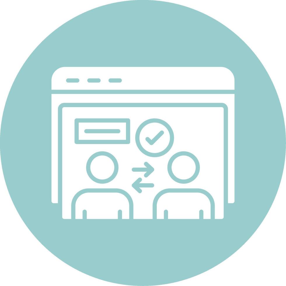 Deal Sites Glyph Circle Icon vector
