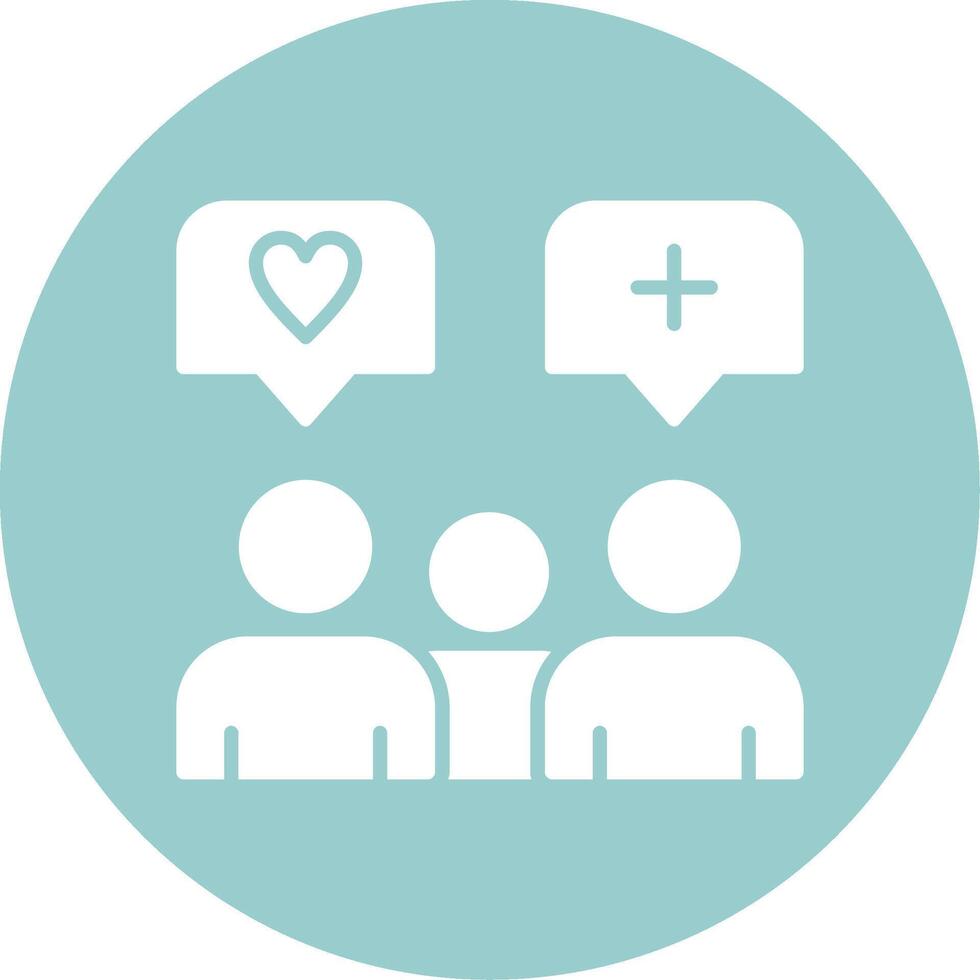 Brand Engagement Glyph Circle Icon vector