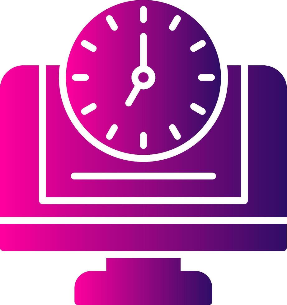 24 7 Monitoring Glyph Gradient Icon vector