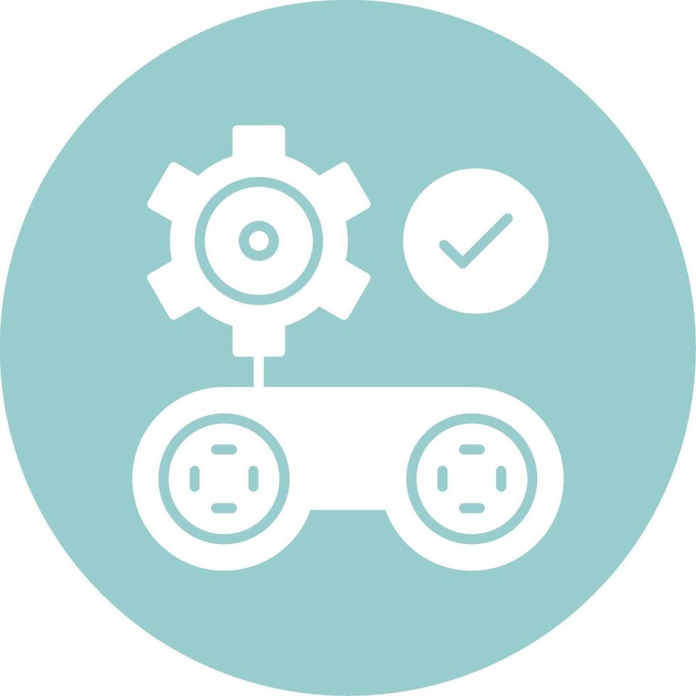 Gamification Glyph Circle Icon vector