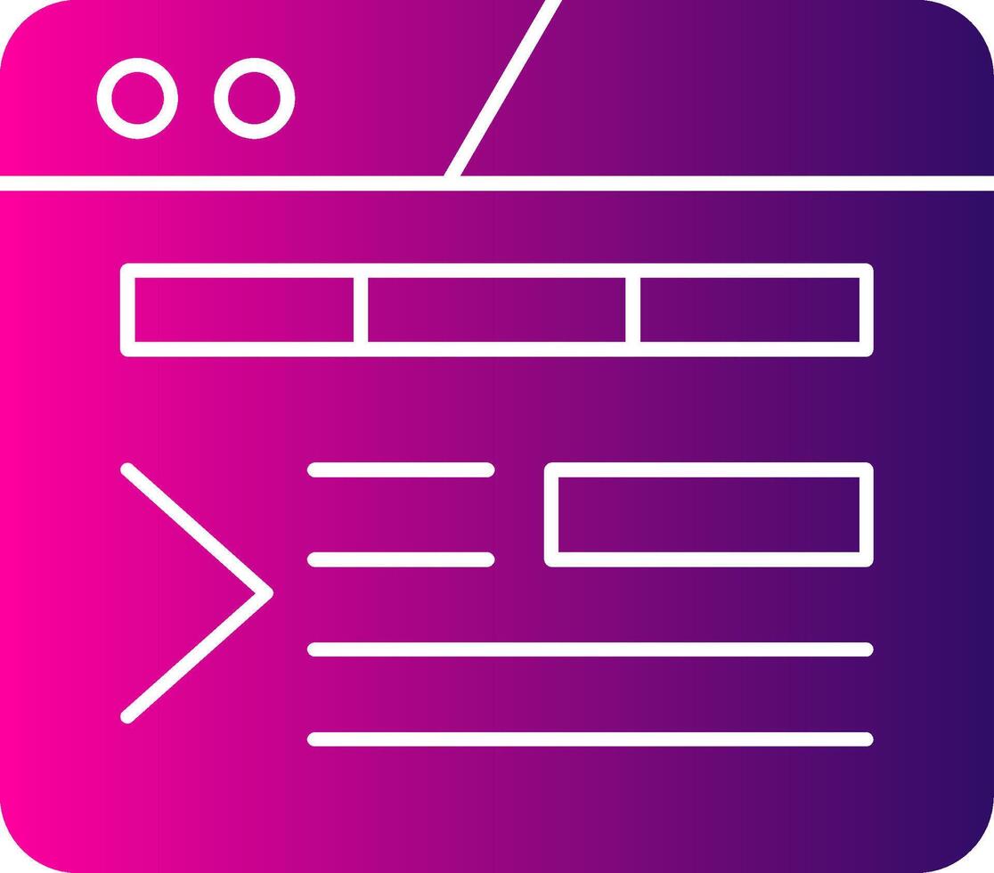 Meta Description Glyph Gradient Icon vector