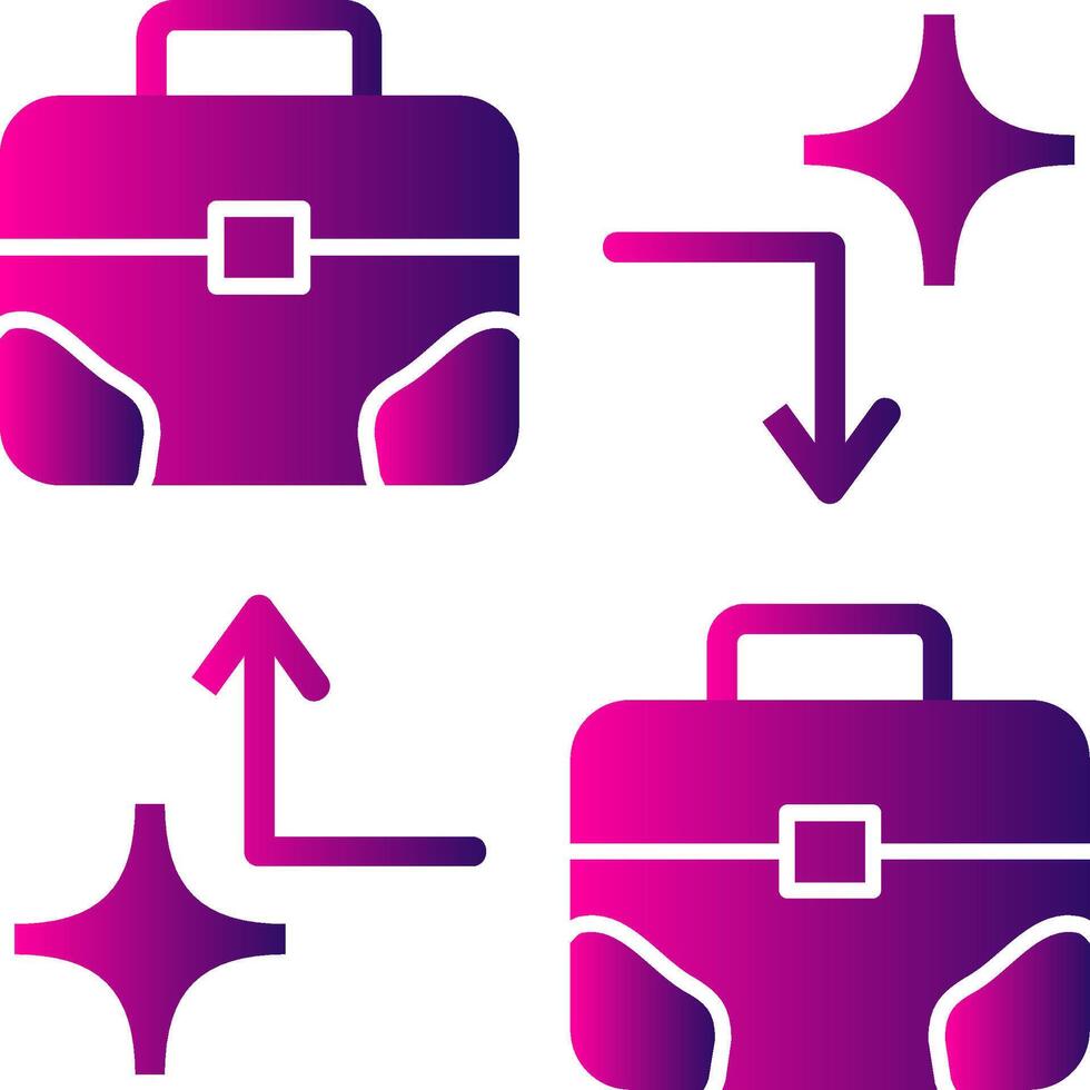 B2B Glyph Gradient Icon vector