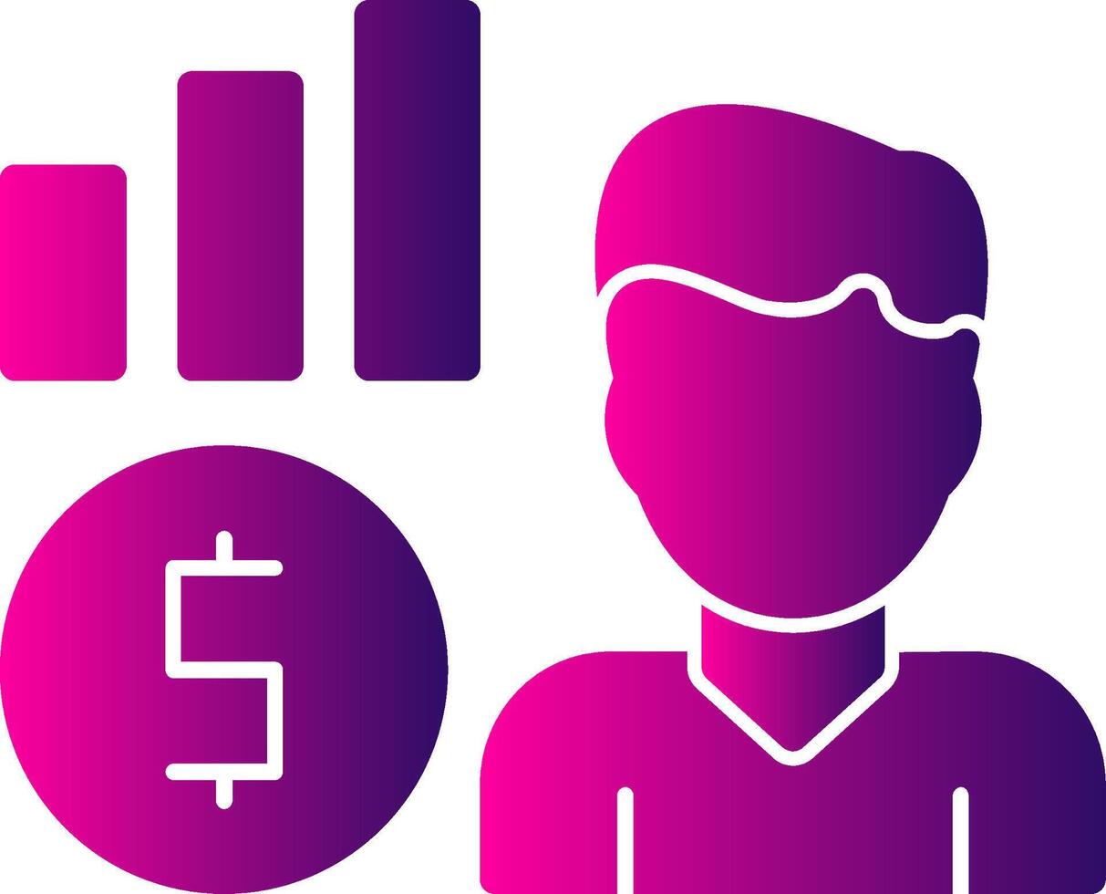 Lead Glyph Gradient Icon vector