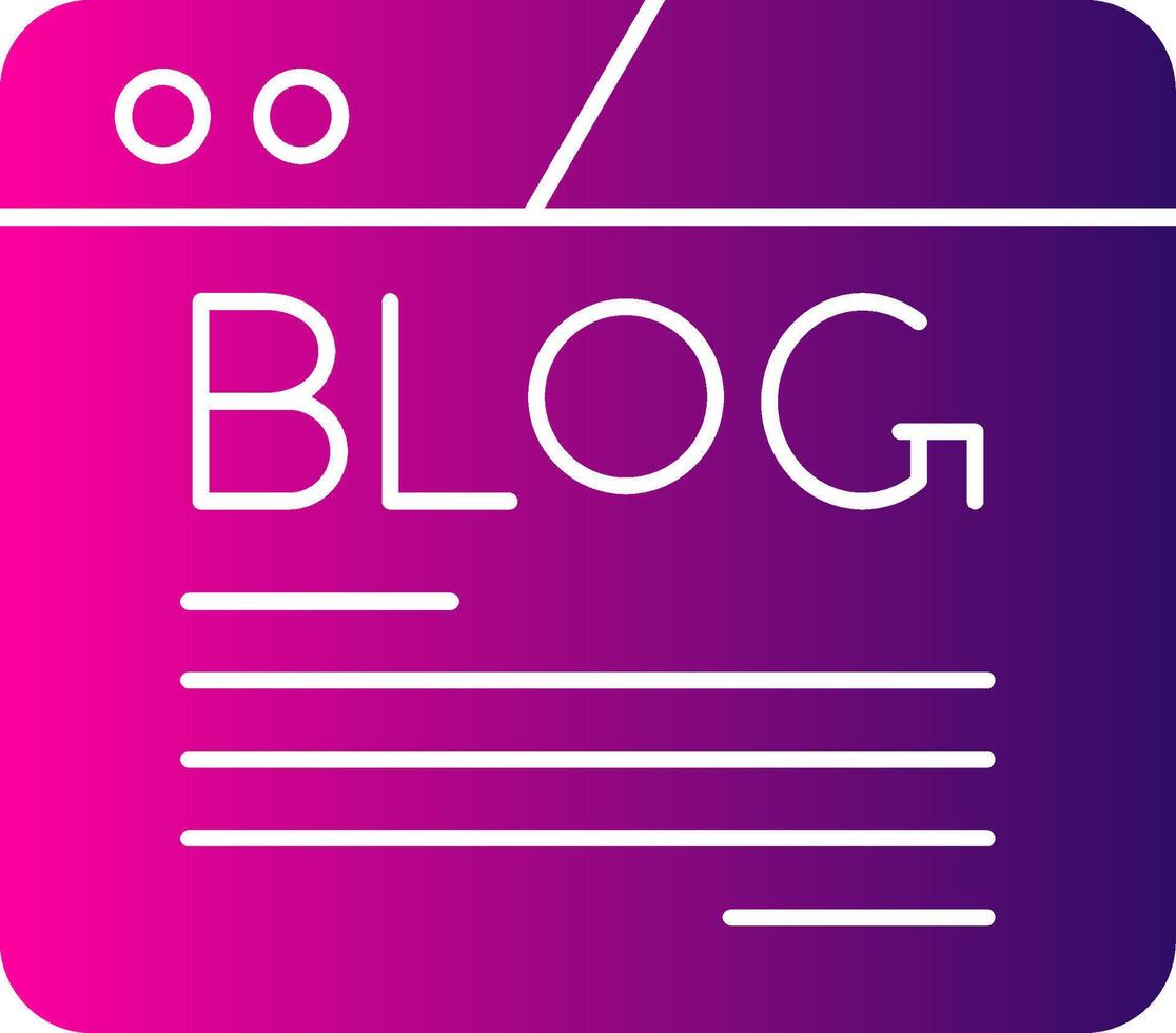 Blog Glyph Gradient Icon vector