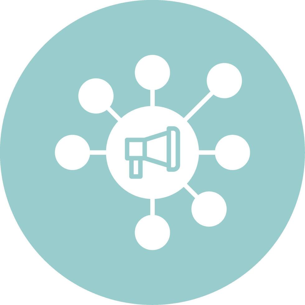 Affiliate Marketing Glyph Circle Icon vector