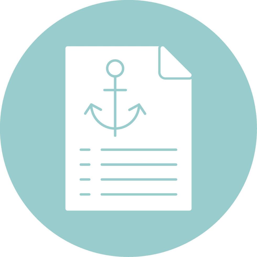 Anchor Text Glyph Circle Icon vector