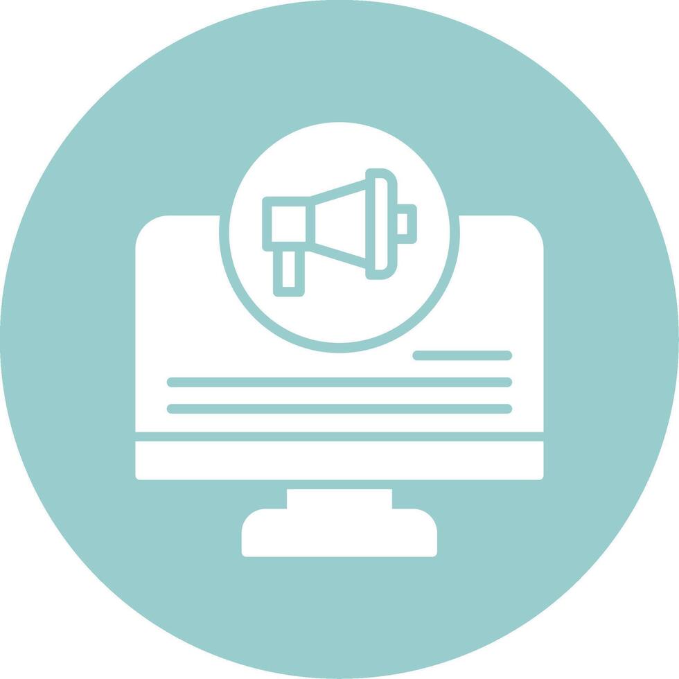 Online Pr Glyph Circle Icon vector