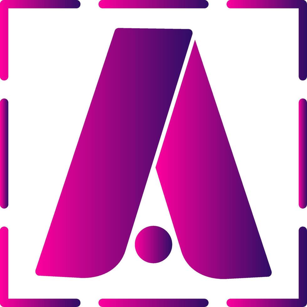 Google Adwords Glyph Gradient Icon vector