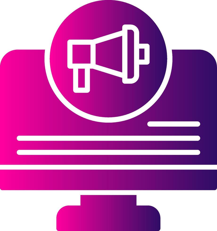 Online Pr Glyph Gradient Icon vector