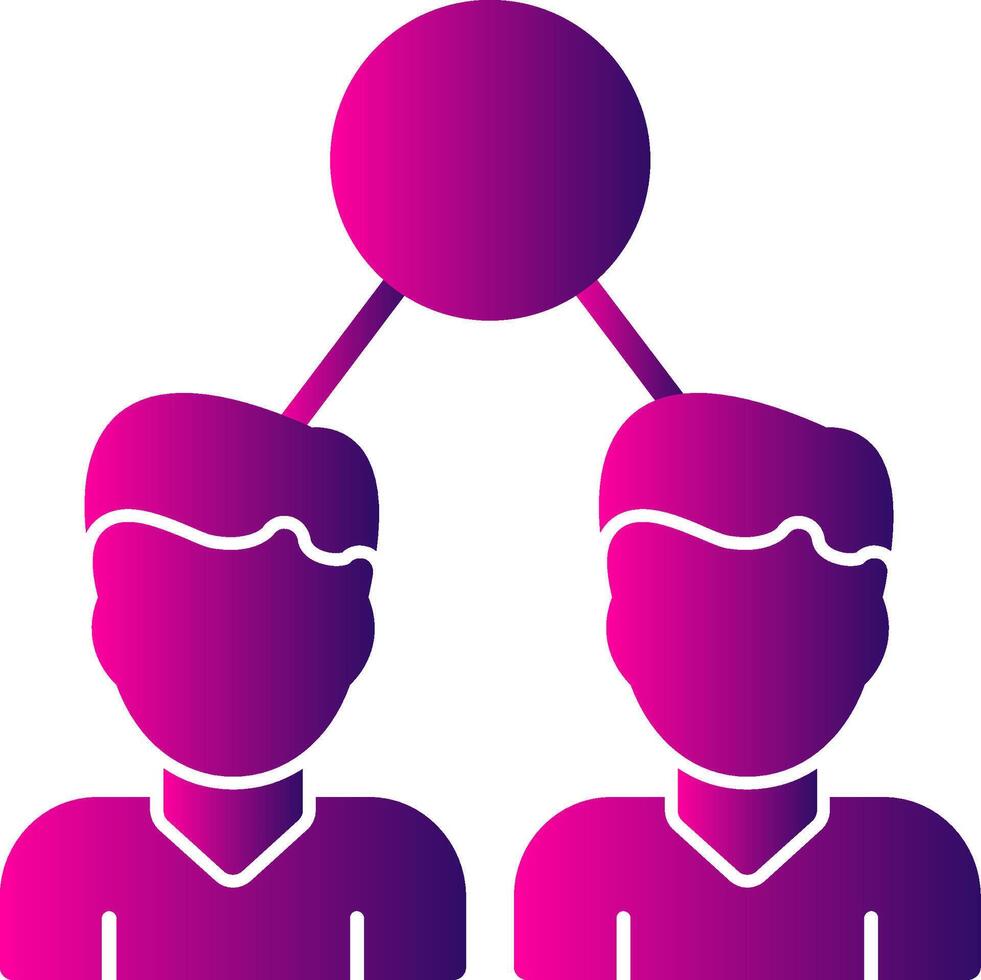Lookalike Audiences Glyph Gradient Icon vector