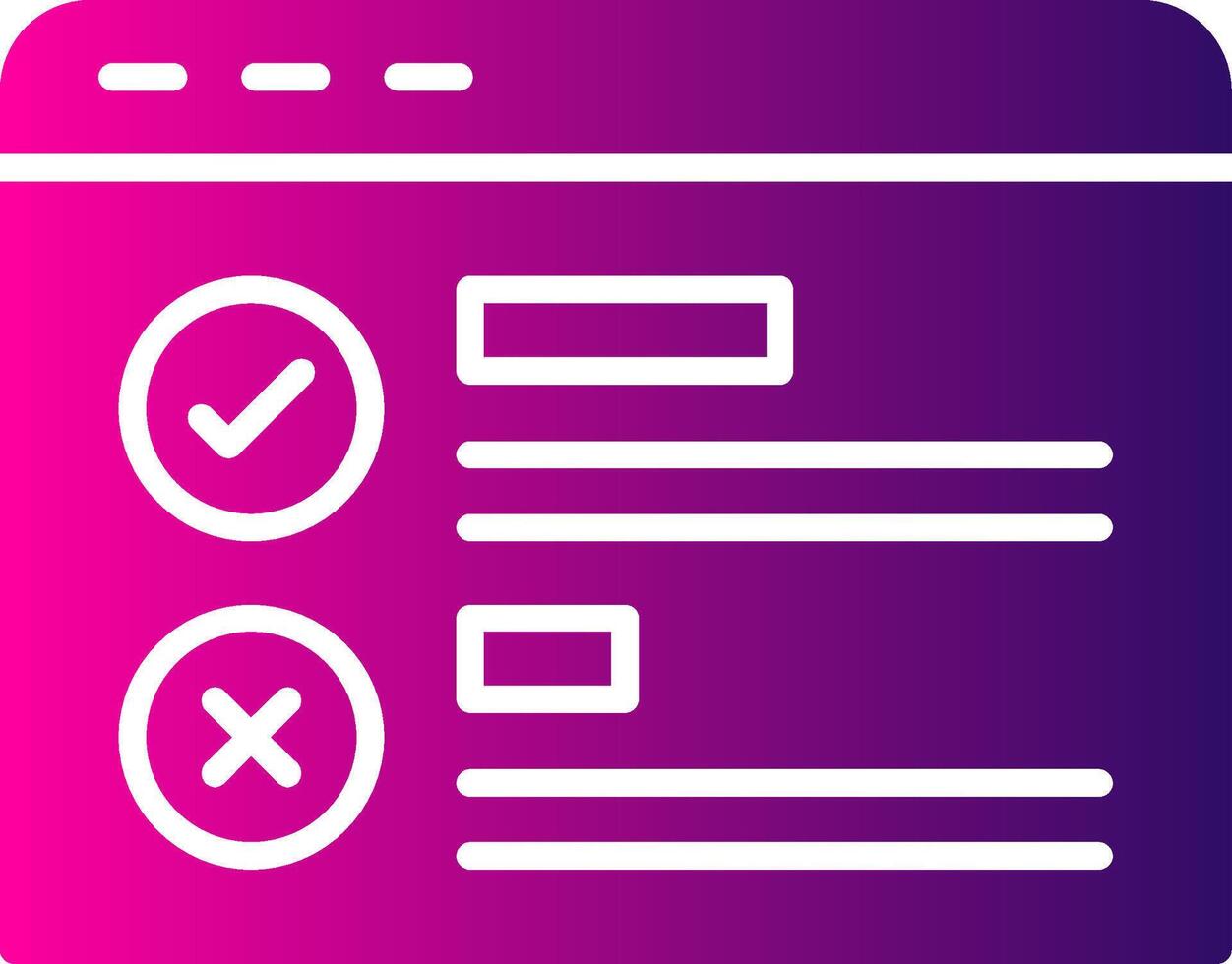 Online Survey Glyph Gradient Icon vector