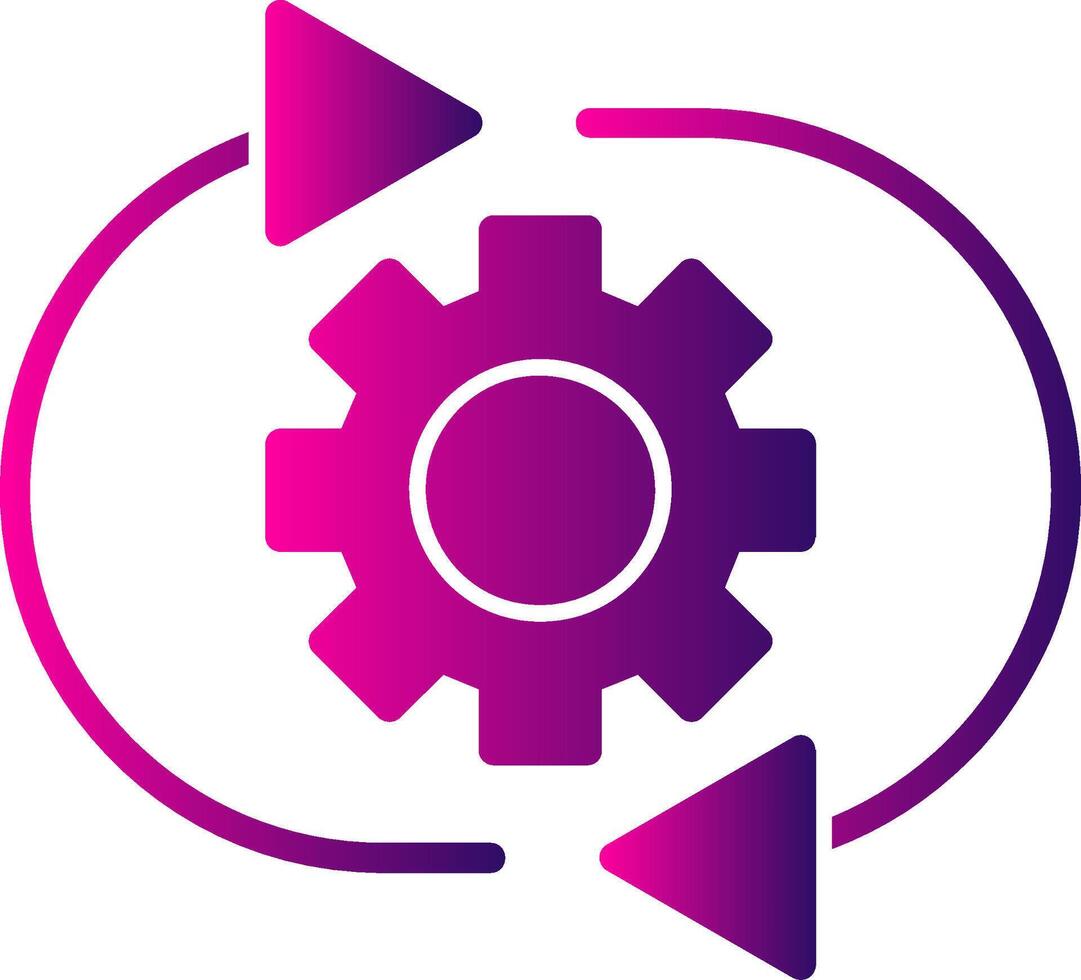 Optimization Glyph Gradient Icon vector