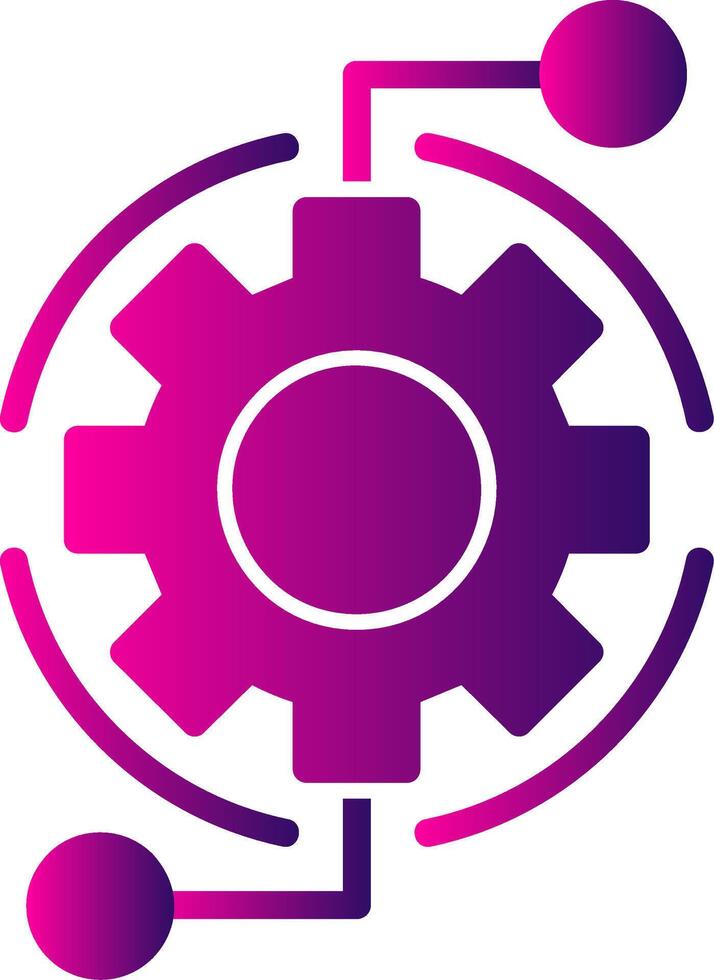 Business Automation Glyph Gradient Icon vector