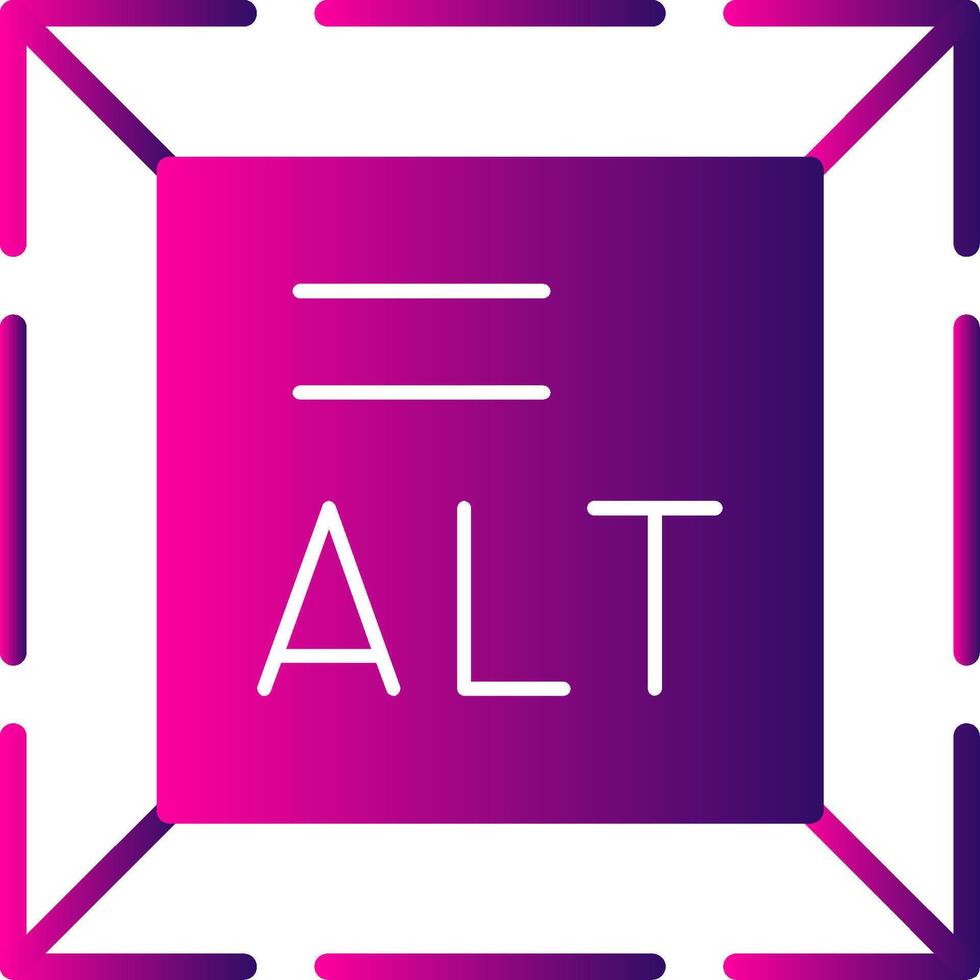 Alt Text Glyph Gradient Icon vector