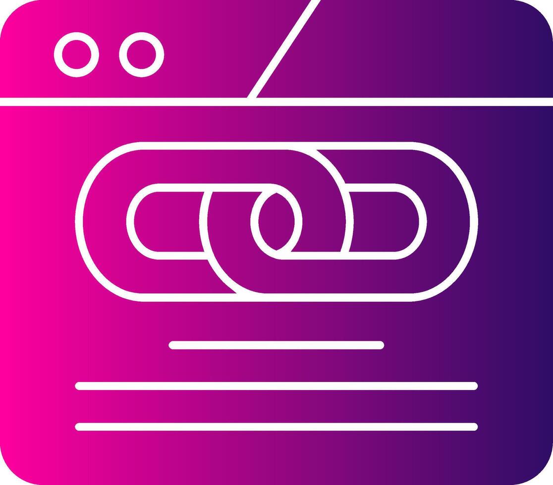 Hyperlink Glyph Gradient Icon vector