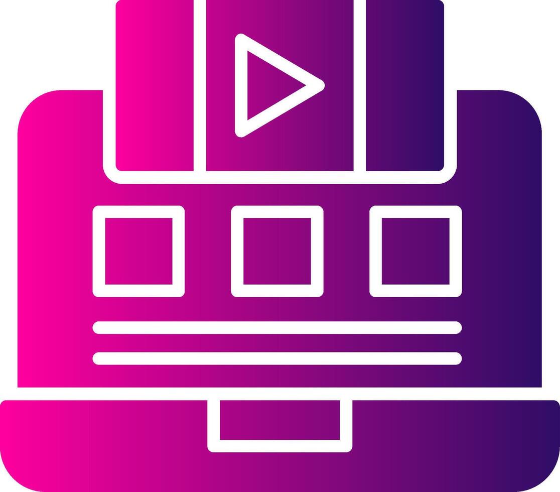 Live Stream Glyph Gradient Icon vector