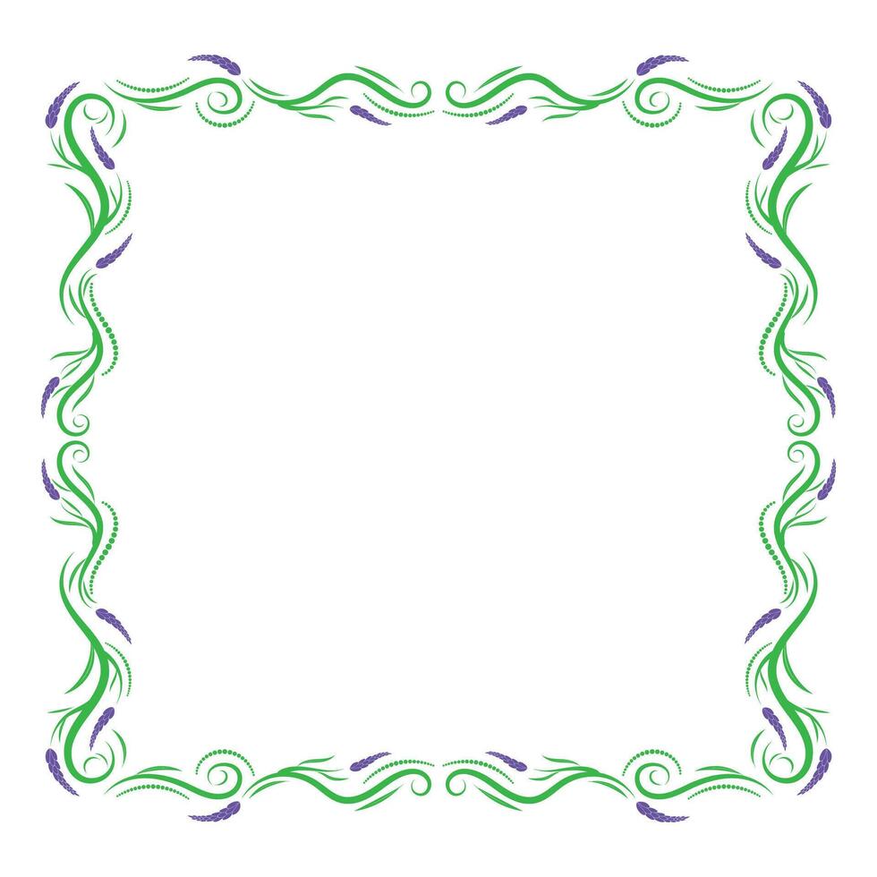 natural lavender frame with full ornate vector