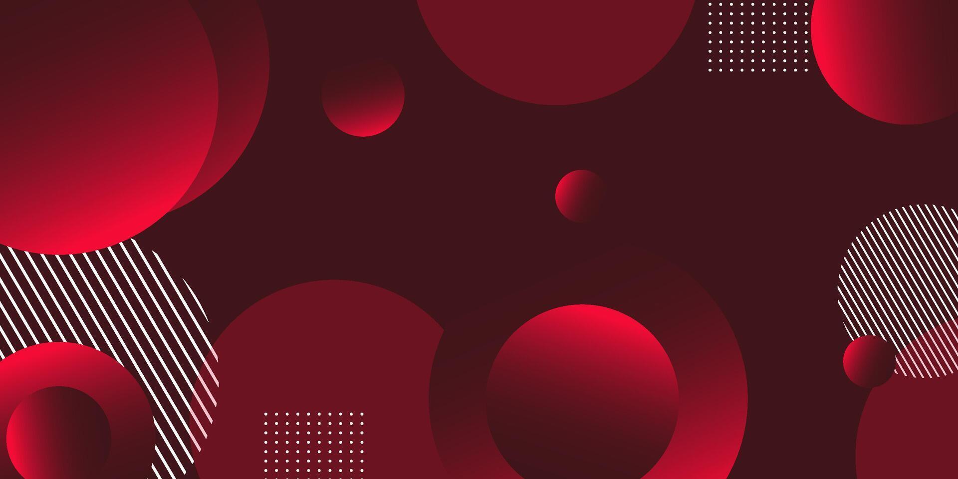 Gradient red background with lines with geometric circle shapes. Fresh red design. Simple and elegant concept. Eps10 vector