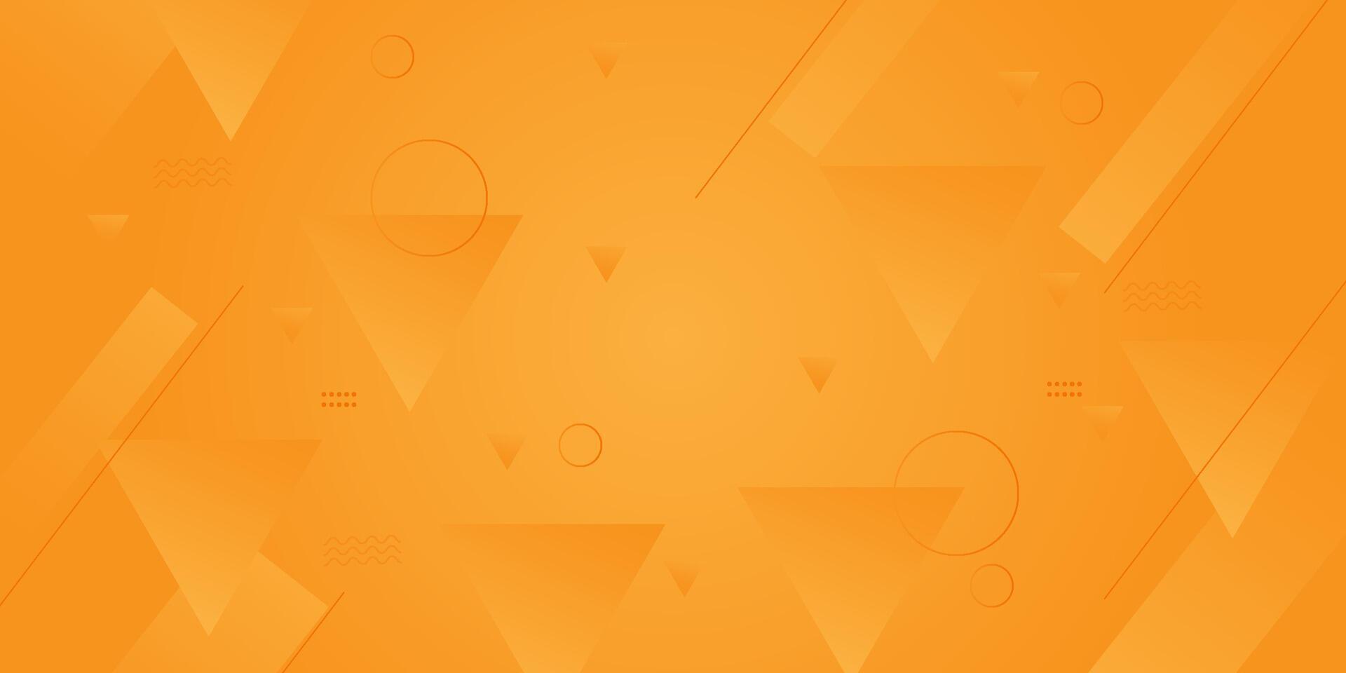 Geometric abstract background. Yellow triangle shapes with lines and light composition. Simple and elegant design. vector