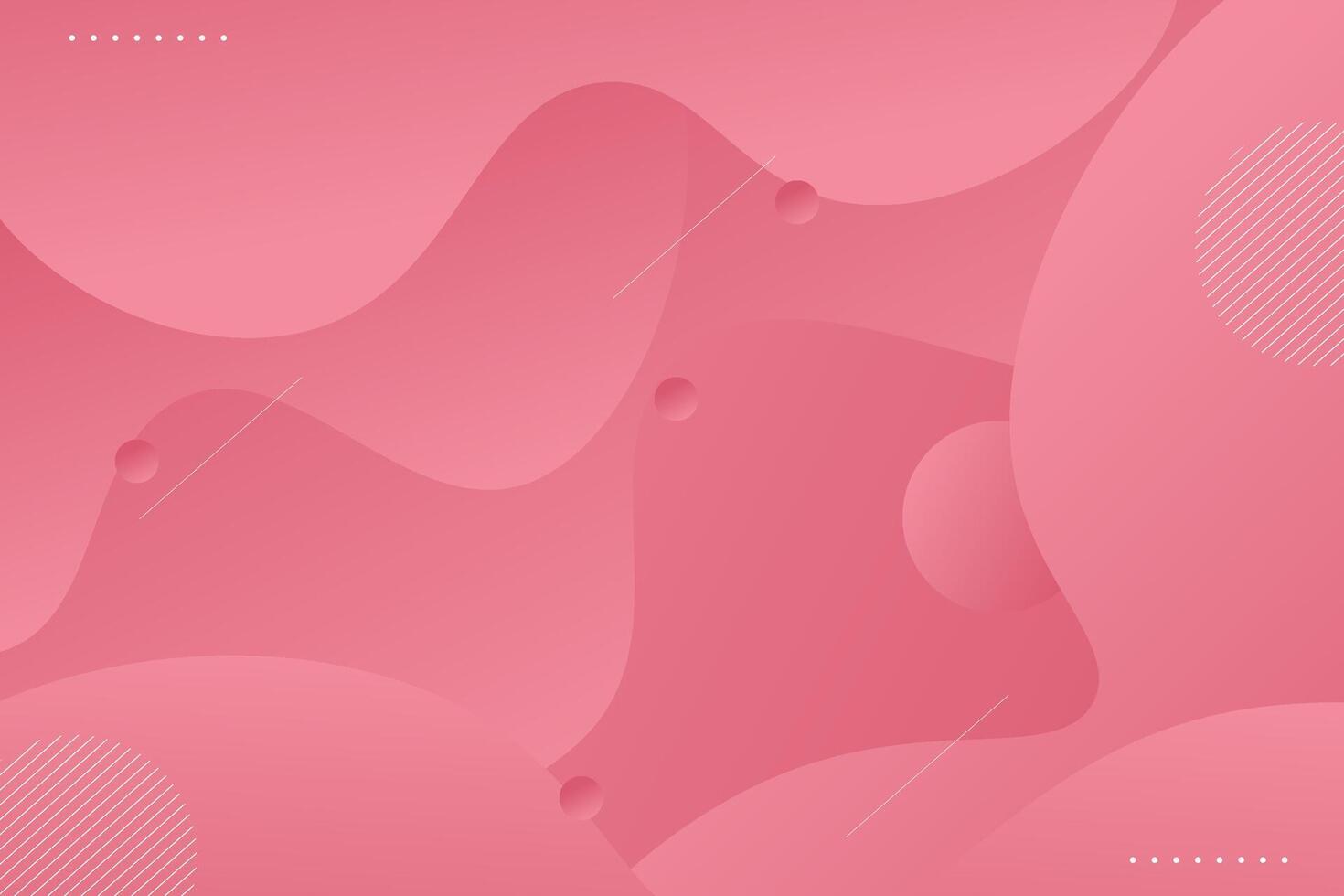 Modern dynamic pink textured background design in 3D style with wavy pink colors. vector