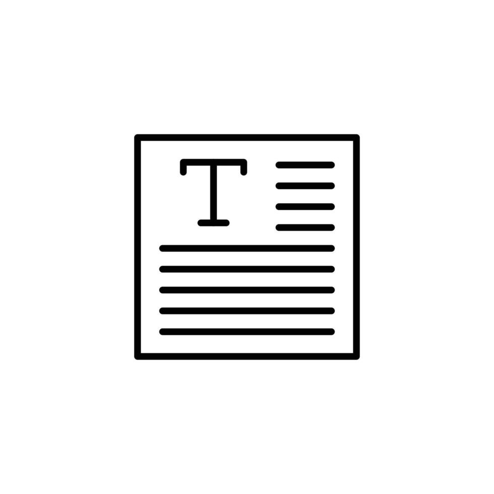 paragraph thin outline icon design good for web or mobile app vector