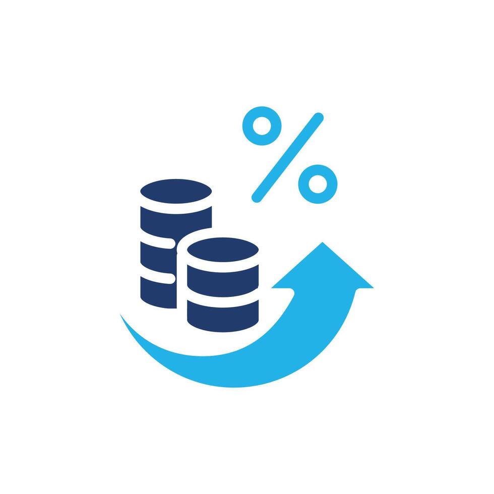 tax rising colored icon design good for web or mobile app vector